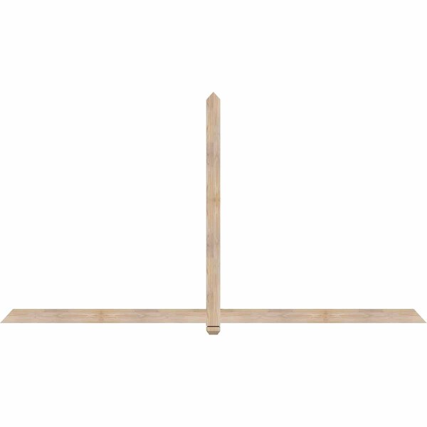 Ekena Millwork Eugene Smooth Timber Gable Bracket, Douglas Fir, 108"W x 58"H x 1 1/2"D x 3 1/2"F, 13/12 Pitch GBW108X58X0204EUG00SDF - main